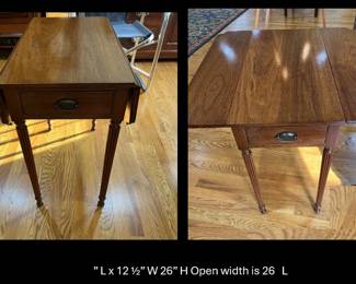 Biggs Furniture Co. Pembroke drop leaf side table