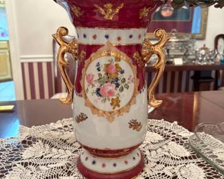 Limoges style baluster vase