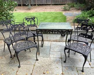 Black Metal Table Patio Chairs