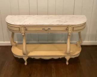 08 Marble Top Entry Table