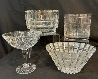 Crystal Cut Bowls Compote