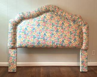 Floral Fabric Headboard