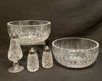 Waterford Bowls And Salt Pepper Shakers