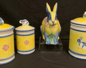 Andrea West Hand Painted Bunnys