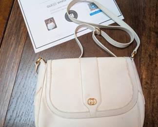 Authenticated White Gucci bag