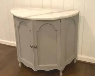 Marble Top Curved Cabinet
