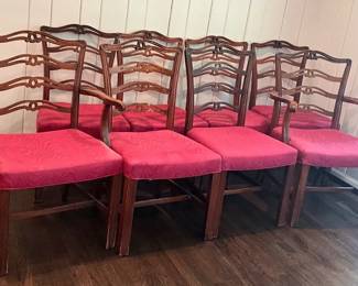 8 Ribbon Back Dining Chairs
