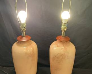 Peachy Ginger Jar Lamps