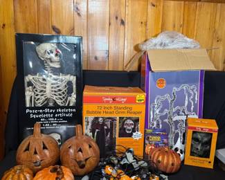 Halloween Decor Grim Reaper, Skeleton, And More Spooky Village Pumpkin Masters