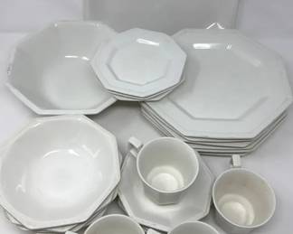 Johnson Brothers White Ironstone Oval Plates,Bowles,cups N Saucers, Platter, N Saucers