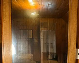 Light Brown Wood Framed Mirror