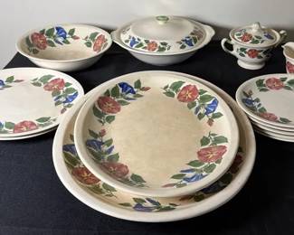 Paden City Pottery Morning Glory Serving Set Oval Platters Serving Bowl Cream Sugar 8 More