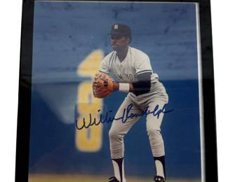 Willie Randolph Signed New York Yankees Photograph With Power Play Sportscards COA