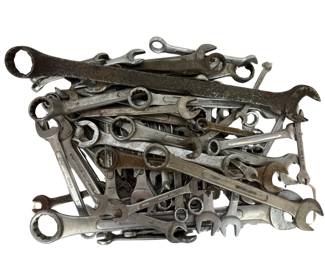 Large Assorted Combination Wrenches Lot Various Sizes And Brands