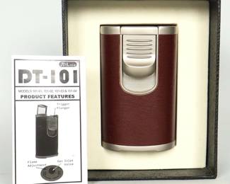 JetLine DT-101 Quadruple Torch Cigar Lighter New Old Stock In Original Presentation Box