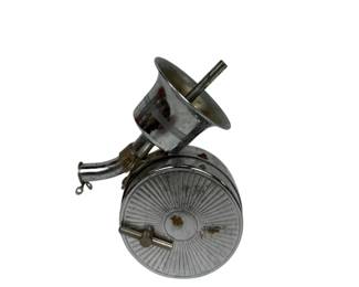 Vintage Wind-Up Music Box Mechanism With Metal Horn Replacement Part Silver Tone