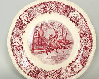 Vintage Homer Laughlin Historical America Plate Paul Reveres Ride, 1775