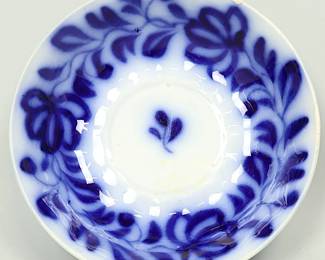 Early Chinese Blue & White Porcelain Bowl Hand Painted Floral Design