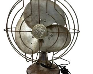Vintage General Electric (GE) Electric Desk Fan Metal Blade Industrial Fan