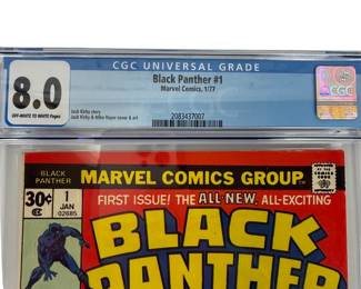 CGC 8.0 Graded Black Panther #1 (Marvel Comics, January 1977)