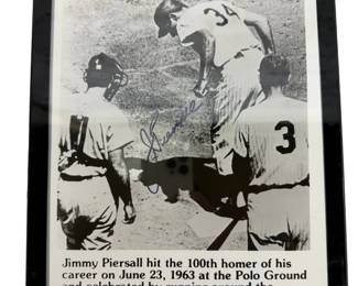 Jimmy Piersall Signed "Running The Bases Backwards" Photograph With Power Play Sportscards COA