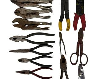 Lot Of Vintage Pliers Vise Grips Wire Strippers And Cutters