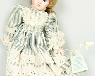 Dynasty Collection Porcelain Doll With Original Tags Victorian Style Collector Doll