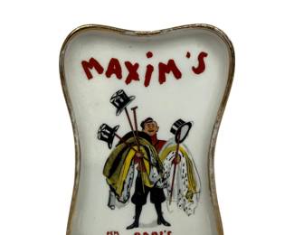 Vintage Pillivuyt France Maxim's Paris Porcelain Trinket Dish Pin Tray French Souvenir