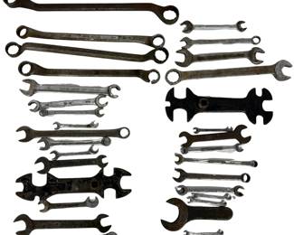 Large Lot Of Vintage USA Combination Wrenches Various Brands