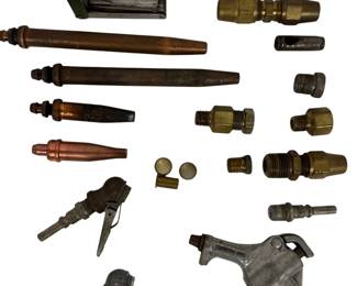 Vintage Torch Tips Nozzles Brass Fittings And Wilkerson Blow Guns Lot