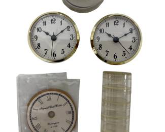 Lot Of Quartz Clock Movements, Dials & Clockmaking Parts