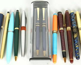Collection Of Vintage & Modern Designer Pens Including Decorative And Executive Writing Instruments