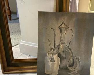 025 stilllifepaintingandvintageframe