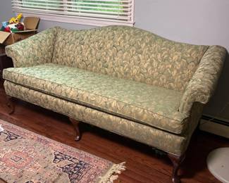 045 floralupholsteredrolledarmsofawith