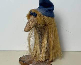 296 whimsicalstrawandwoodtrollfigurine