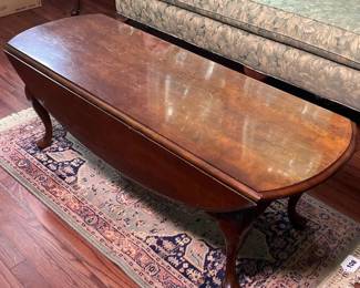 047 ovaldropleafwoodencoffeetablewith