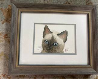 021 signedandframedcatportrait