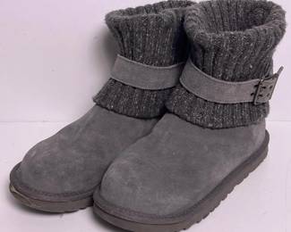 311 uggaustraliagreyknitbuckleboots
