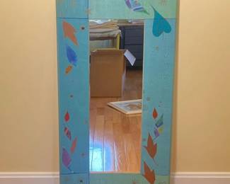 285 handpaintedrectangularwallmirror