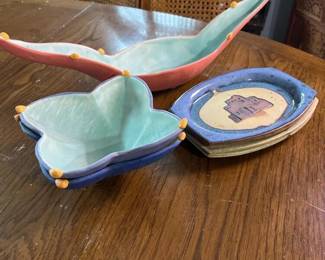125 signedpotterybowlsandandglazedpott