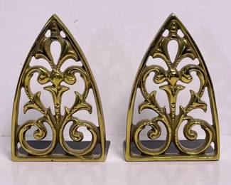 034 pairbrassfiligreebookends