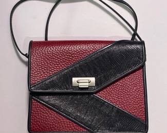302 redandblackleathershoulderbag