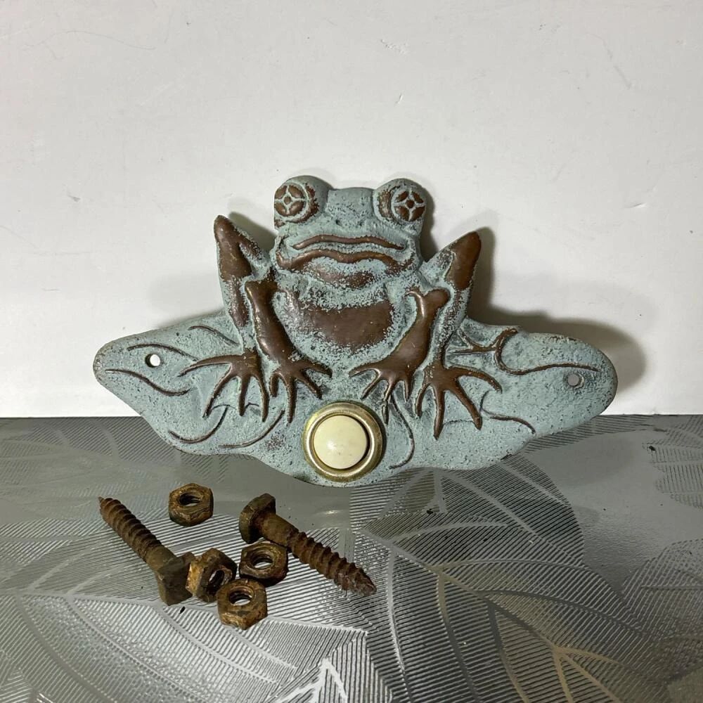 001 metalfrogshapeddoorbellbutton