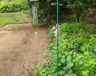088 outdoorwindchimewith5foottealshep