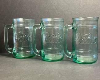 233 cokegreenglassmugs
