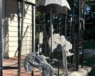 303 castmetalumbrellawindchimewithgard