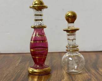 015 pairofminiatureglassperfumebottles