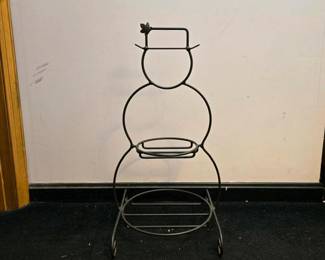 086 metalsnowmanformplantstand