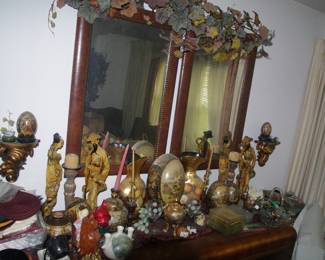 Antique vintage dresser collectibles oriental 