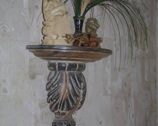 Wall art antique wood shelf